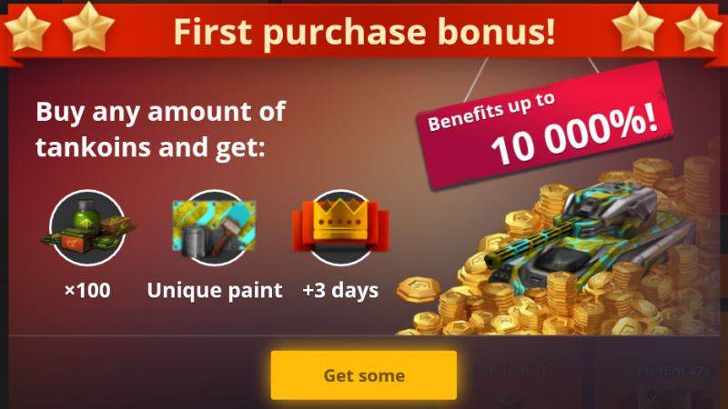 First Purchase Bonus - Tanki Online Wiki